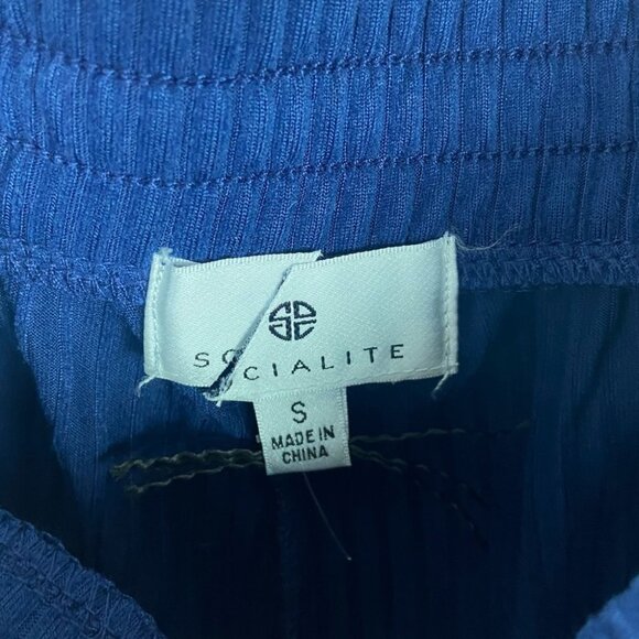 Nordstrom Socialite Wide Leg Blue Pants Loungewear Size Small 2020 Navy‎ Blue S - Picture 6 of 10